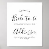 Minimalistisch Vrijgezellenfeest Envelope Adresbor Poster (Voorkant)