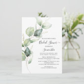 Minimalistisch Vrijgezellenfeest Eucalyptus Greene Kaart (Staand voorkant)