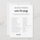 Minimalistisch Vrijgezellenfeest Film Love Song Ma Kaart (Voorkant)