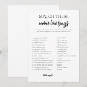 Minimalistisch Vrijgezellenfeest Film Love Song Ma Kaart (Voorkant / Achterkant)