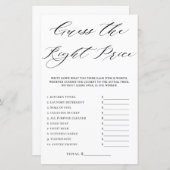 Minimalistisch Vrijgezellenfeest Game met juiste p (Voorkant / Achterkant)