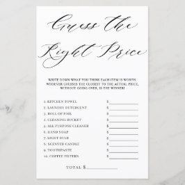 Minimalistisch Vrijgezellenfeest Game met juiste p