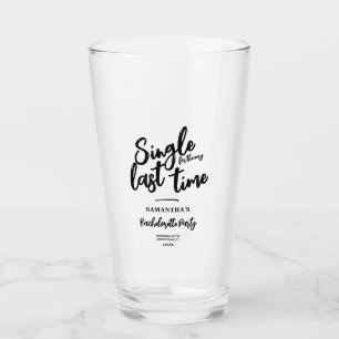 Minimalistisch vrijgezellenfeest  glas