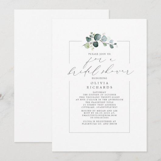 Minimalistisch Vrijgezellenfeest groen elegant scr Kaart (Voorkant / Achterkant)