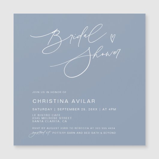 Minimalistisch Vrijgezellenfeest handgeschreven sc Magnetische Uitnodiging (Voorkant)