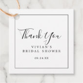 Minimalistisch Vrijgezellenfeest Hartelijk dank Bedankjes Labels (Voorkant)