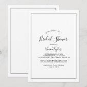 Minimalistisch Vrijgezellenfeest Kaart (Voorkant / Achterkant)