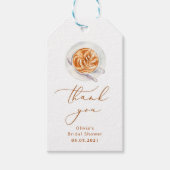 Minimalistisch vrijgezellenfeest koffie dank u lab cadeaulabel (Voorkant)