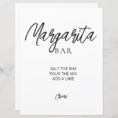 Minimalistisch Vrijgezellenfeest Margarita Teken (Voorkant / Achterkant)