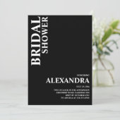 Minimalistisch Vrijgezellenfeest op basis van zwar Kaart (Staand voorkant)