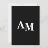 Minimalistisch Vrijgezellenfeest op basis van zwar Kaart (Achterkant)