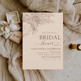 Minimalistisch Vrijgezellenfeest Pampas Grass Flyer