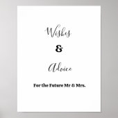 Minimalistisch vrijgezellenfeest raad en advies poster (Voorkant)