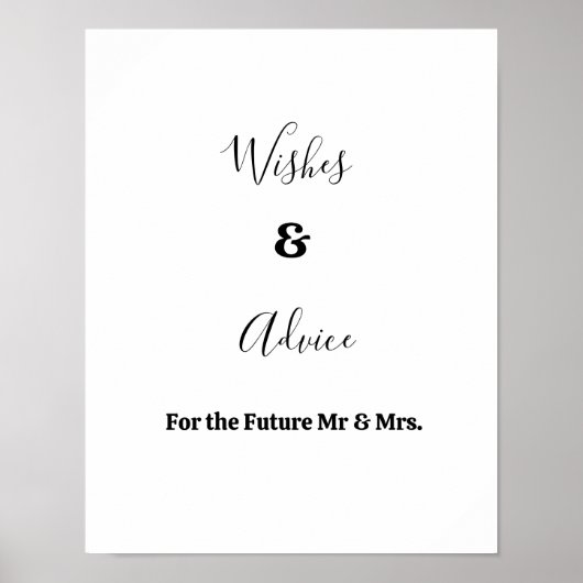 Minimalistisch vrijgezellenfeest raad en advies poster (Voorkant)