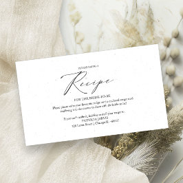 Minimalistisch Vrijgezellenfeest Recept Aanvraag Informatiekaartje