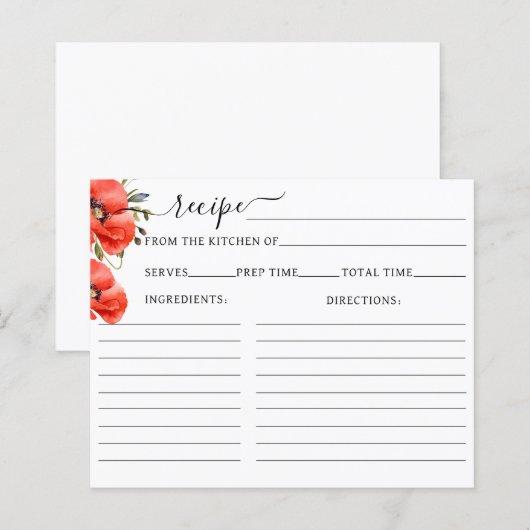 Minimalistisch Vrijgezellenfeest recept voor papav (Voorkant / Achterkant)