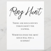 Minimalistisch Vrijgezellenfeest Ring Hunt spel (Voorkant)
