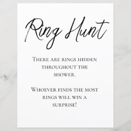 Minimalistisch Vrijgezellenfeest Ring Hunt spel