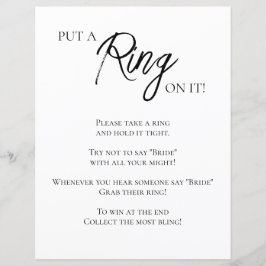 Minimalistisch Vrijgezellenfeest Ring spel