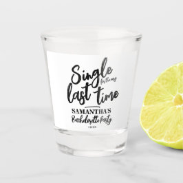 Minimalistisch vrijgezellenfeest shot glas