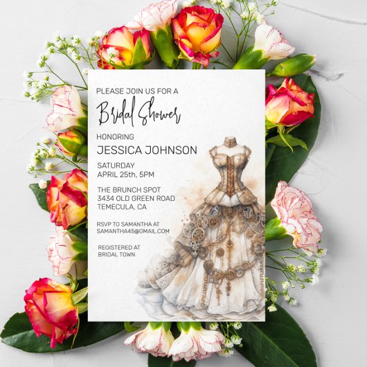 Minimalistisch Vrijgezellenfeest Steampunk Modern Kaart