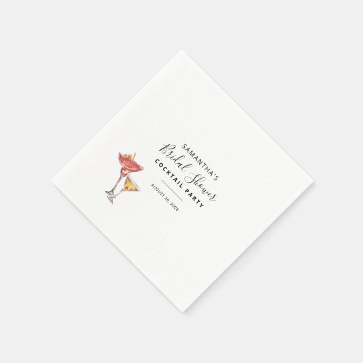 Minimalistisch Vrijgezellenfeest van cocktail Part Servet (Hoek)