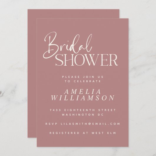 Minimalistisch Vrijgezellenfeest van het Manuscrip Kaart (Voorkant / Achterkant)