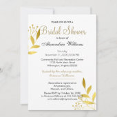 Minimalistisch Vrijgezellenfeest van witte goudbla Kaart (Voorkant)