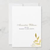 Minimalistisch Vrijgezellenfeest van witte goudbla Kaart (Achterkant)