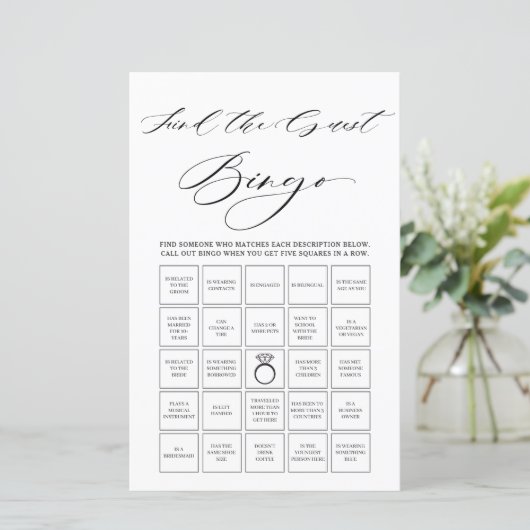 Minimalistisch Vrijgezellenfeest Vind het Game van (Staand voorkant)