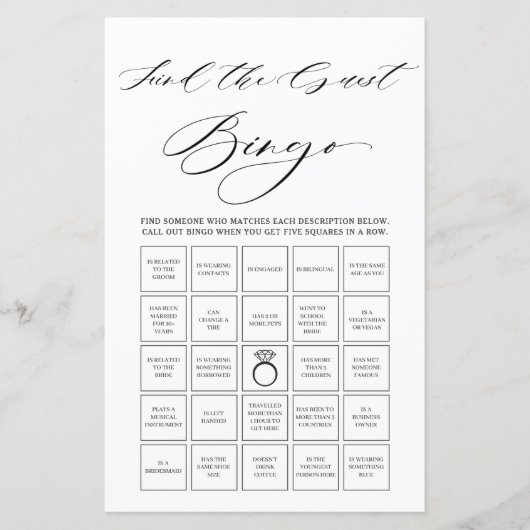 Minimalistisch Vrijgezellenfeest Vind het Game van (Voorkant)