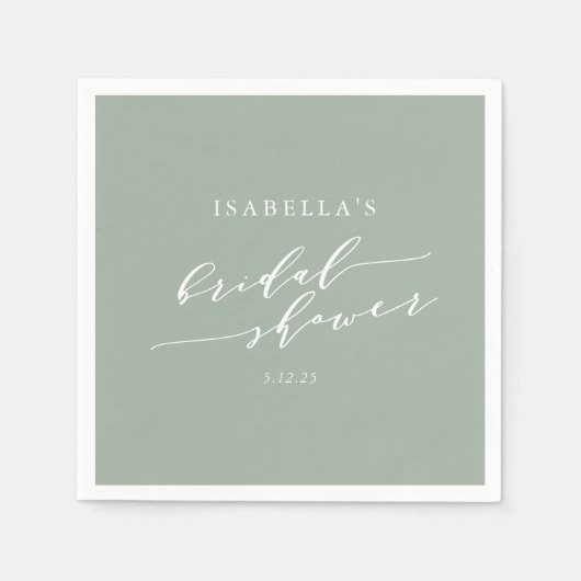 Minimalistisch Vrijgezellenfeest voor aangepaste o Servet (Voorkant)