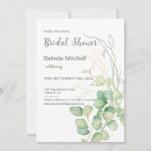 Minimalistisch Vrijgezellenfeest voor Eucalyptus-W Kaart (Voorkant)