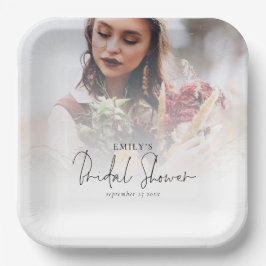 Minimalistisch Vrijgezellenfeest voor fotobedekkin Papieren Bordje