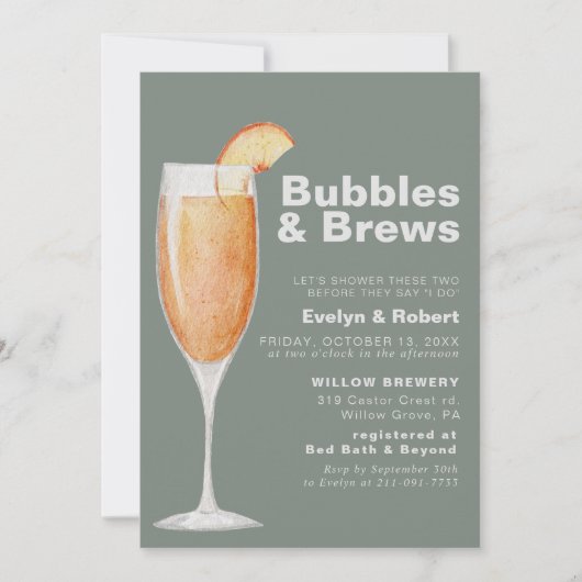 Minimalistisch Vrijgezellenfeest voor groene knupp Kaart (Voorkant)