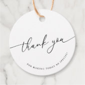 Minimalistisch Vrijgezellenfeest voor kalligrafie Bedankjes Labels (Voorkant)