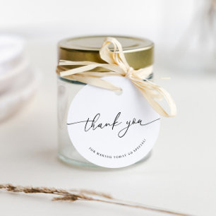 Minimalistisch Vrijgezellenfeest voor kalligrafie Bedankjes Labels