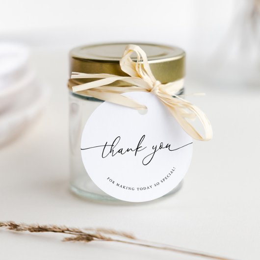 Minimalistisch Vrijgezellenfeest voor kalligrafie Bedankjes Labels