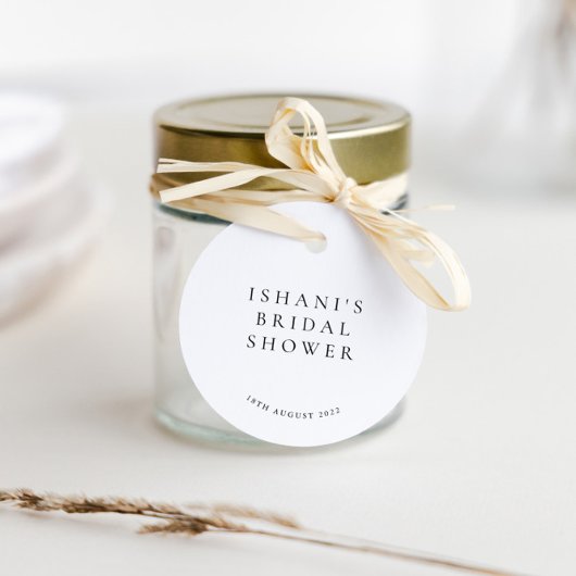 Minimalistisch Vrijgezellenfeest voor kalligrafie Bedankjes Labels