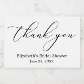 Minimalistisch Vrijgezellenfeest voor legankalligr Sparkling Wijnetiket (Enkel label)