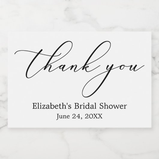 Minimalistisch Vrijgezellenfeest voor legankalligr Sparkling Wijnetiket (Enkel label)