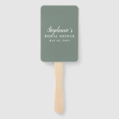 Minimalistisch Vrijgezellenfeest voor Sage Green e Handwaaier (Achterkant)