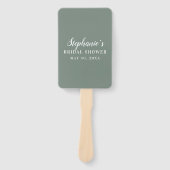 Minimalistisch Vrijgezellenfeest voor Sage Green e Handwaaier (Voorkant)