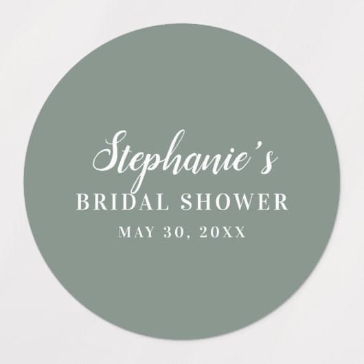 Minimalistisch Vrijgezellenfeest voor Sage Green e Labels (Design 2)