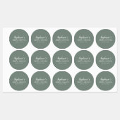 Minimalistisch Vrijgezellenfeest voor Sage Green e Labels (Vel)