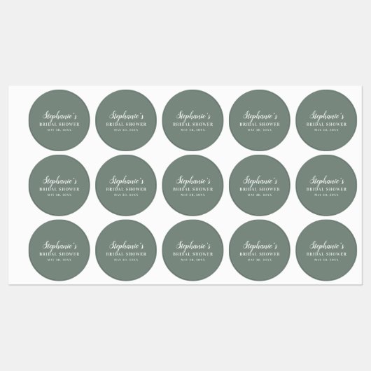 Minimalistisch Vrijgezellenfeest voor Sage Green e Labels (Vel)