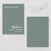 Minimalistisch Vrijgezellenfeest voor Sage Green e Notitiekaartje (Voorkant / Achterkant)