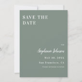 Minimalistisch Vrijgezellenfeest voor Sage Green e Save The Date (Voorkant)