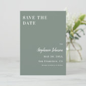 Minimalistisch Vrijgezellenfeest voor Sage Green e Save The Date (Staand voorkant)
