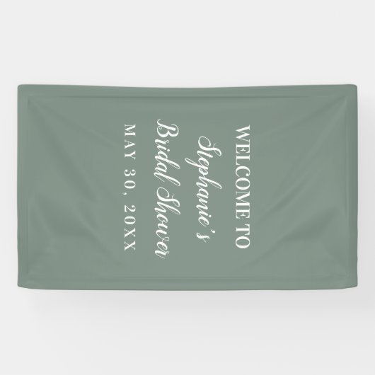 Minimalistisch Vrijgezellenfeest voor Sage Green e Spandoek